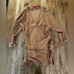 n:PHILANTHROPY Tan Knit cotton blend mini dress long sleeve long tunic top small